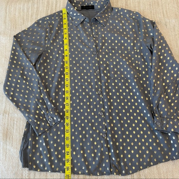 Monarc Gold Polka Dot Button-Down shirt size S - Picture 4 of 9